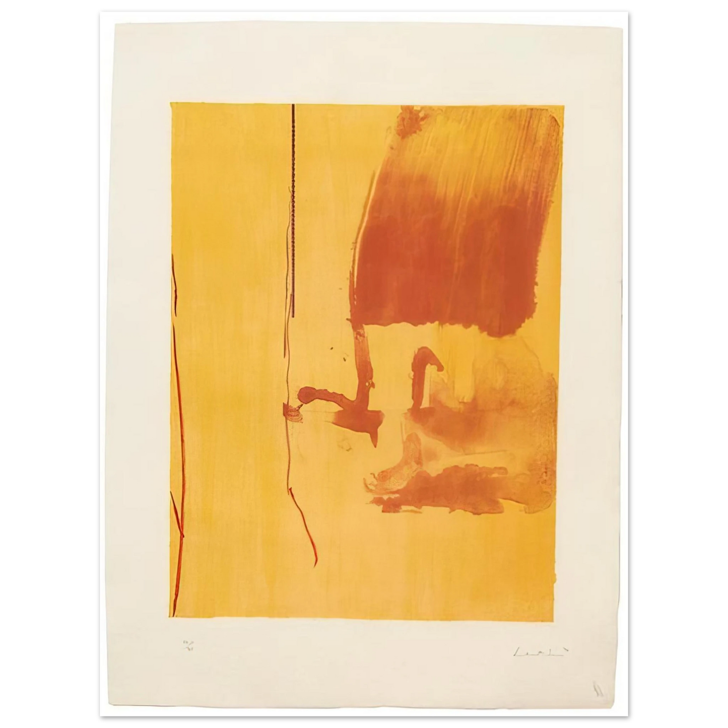 Helen Frankenthaler - Harvest - 1976 Wall art - 40x50 cm / 16x20 inches - Premium Wooden Framed Poster With Fine Art Paper - White frame
