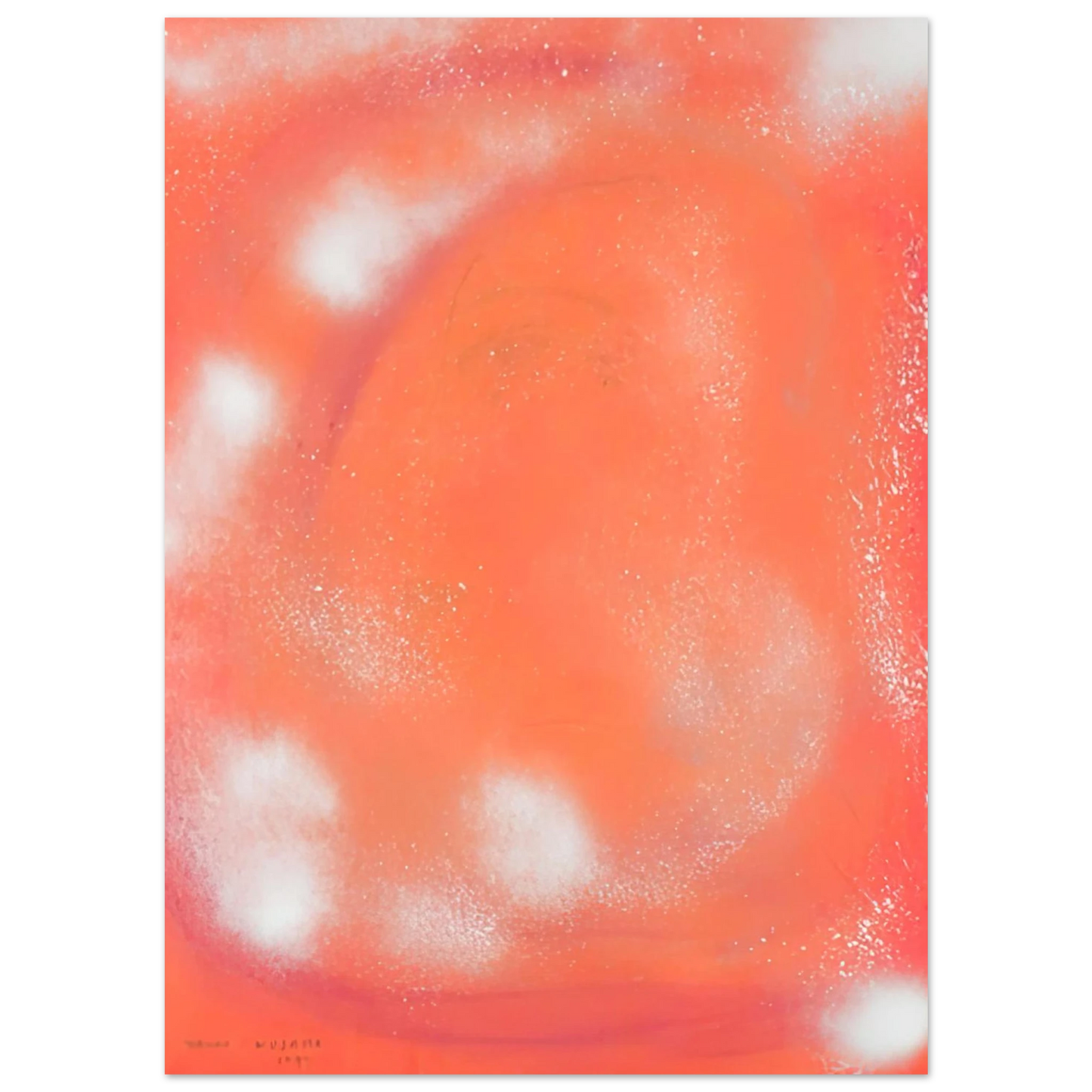 Yayoi Kusama - WOMAN IN THE WIND 1977 Fine Art Poster - 40x60 cm / 16x24 inches