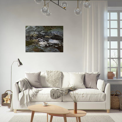 Cascade - 1974 - Neil Welliver Brushed Aluminum Print - 70x100 cm / 28x40 inches | Neil Welliver Aluminum Print | Neil Welliver Prints