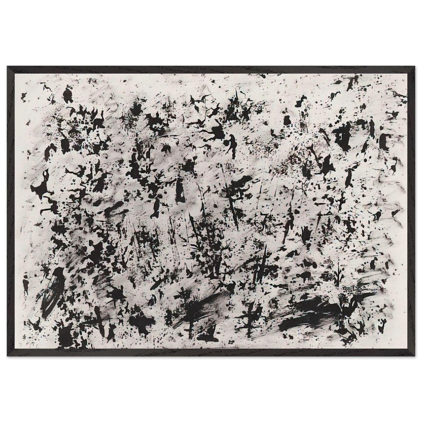 Untitled - 1962 N7 - Henri Michaux Framed Art Print – Black Wooden Frame - Default Title - -Framed Art Print