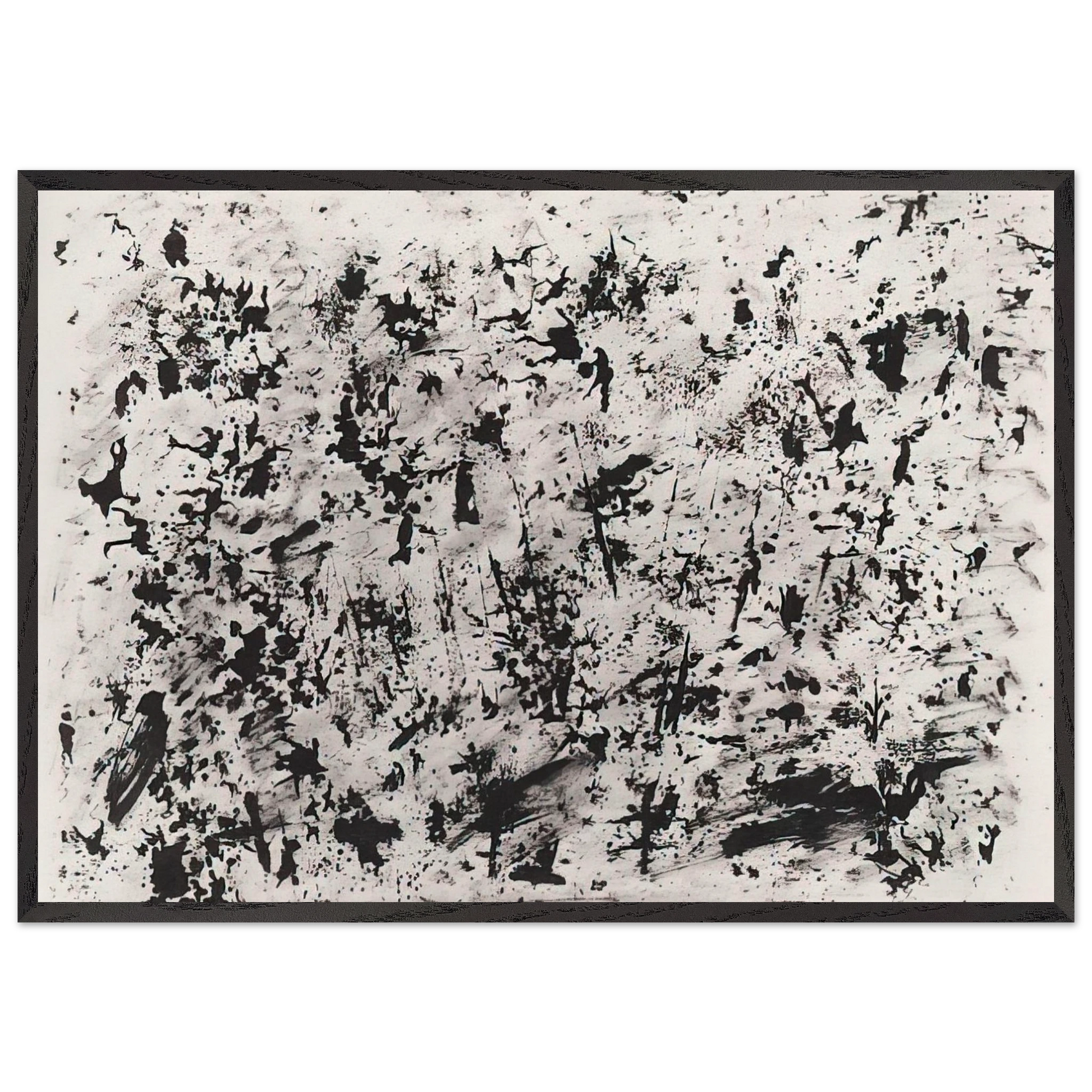 Untitled - 1962 N7 - Henri Michaux Framed Art Print – Black Wooden Frame - Default Title - -Framed Art Print