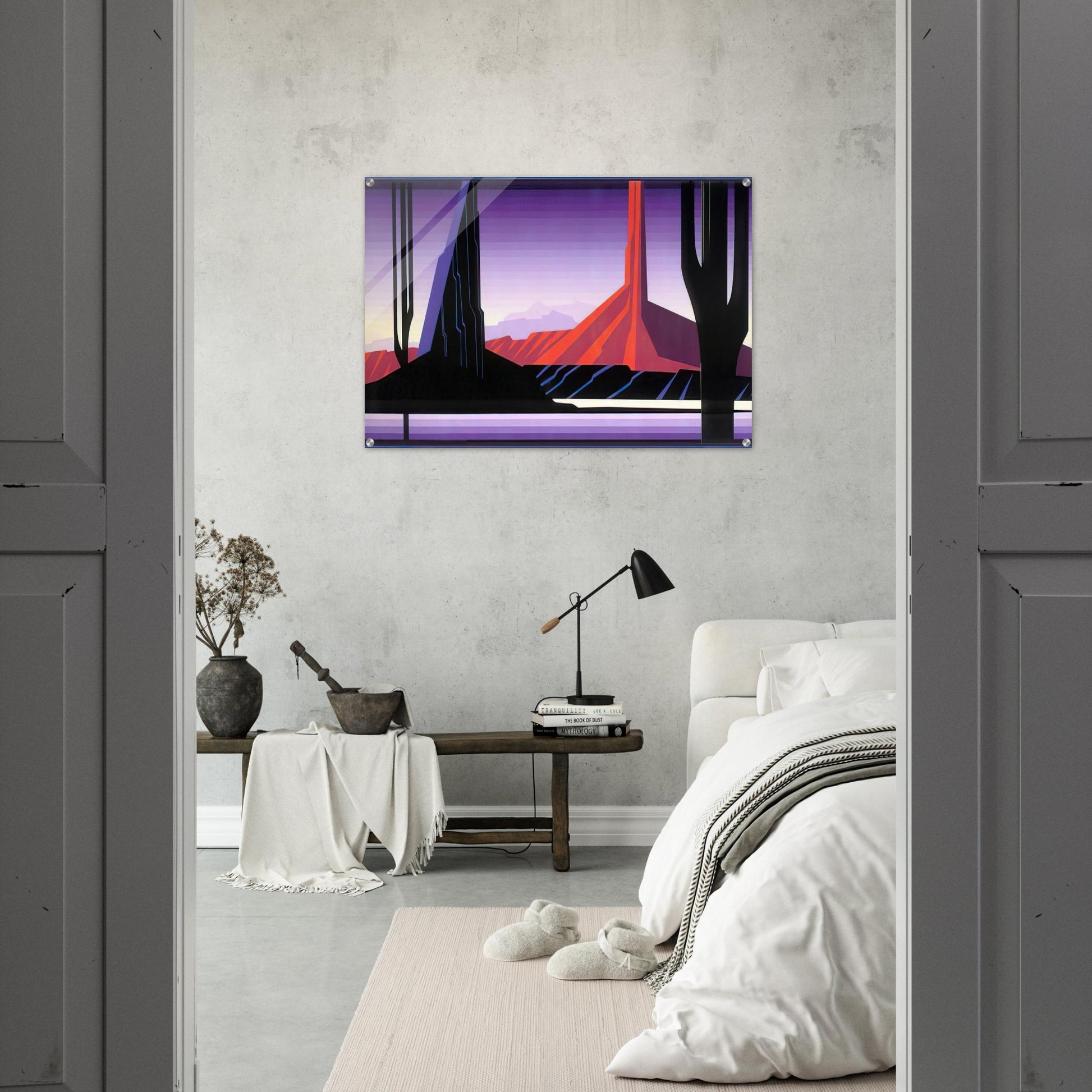 Beneath A Silent Sky - Eyvind Earle Acrylic Print - 70x100 cm / 28x40″ inches | Eyvind Earle Wall Art | Eyvind Earle Prints