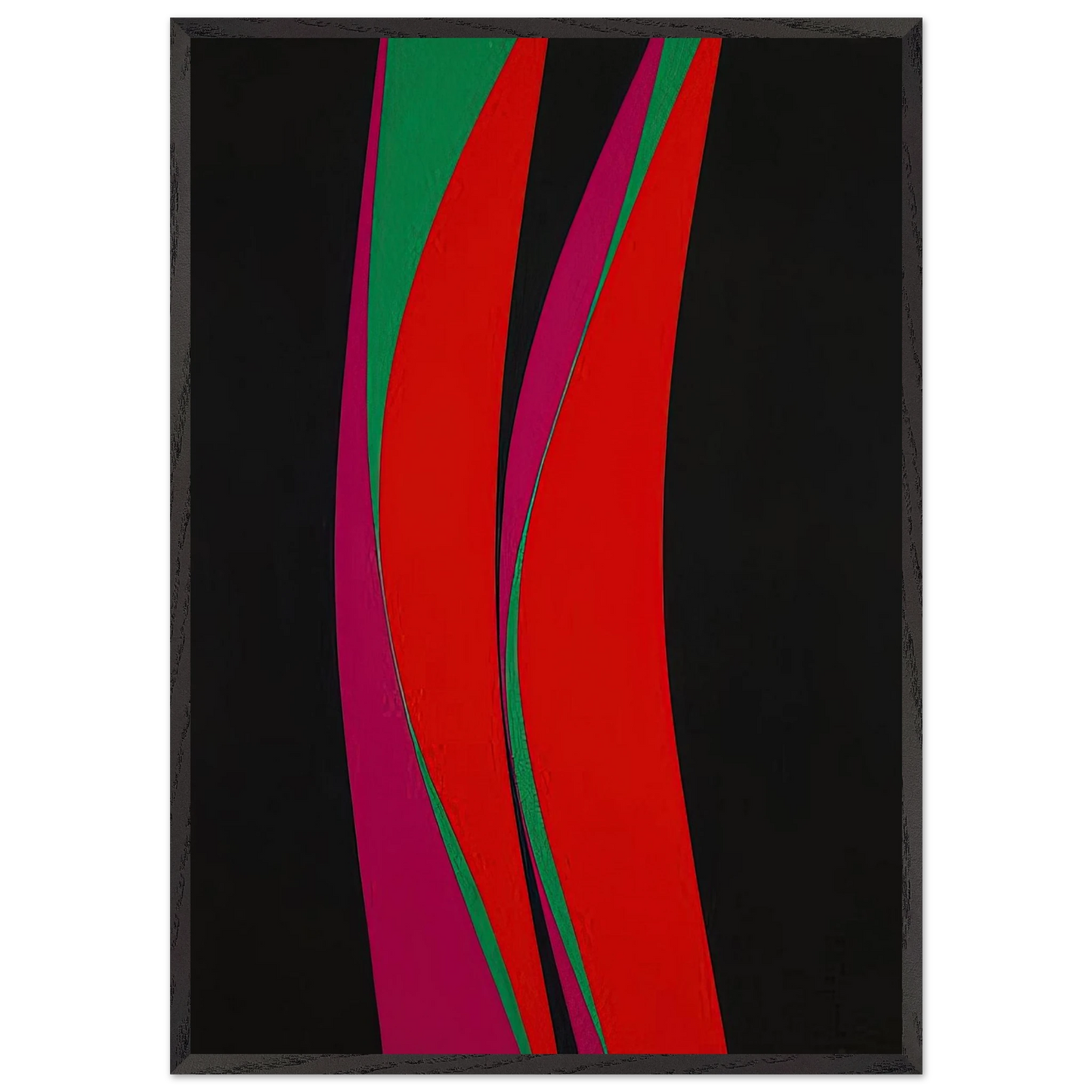 Untitled February 4 - 1967 - Lorser Feitelson Framed Art Print – Black Wooden Frame - Default Title - -Framed Art Print
