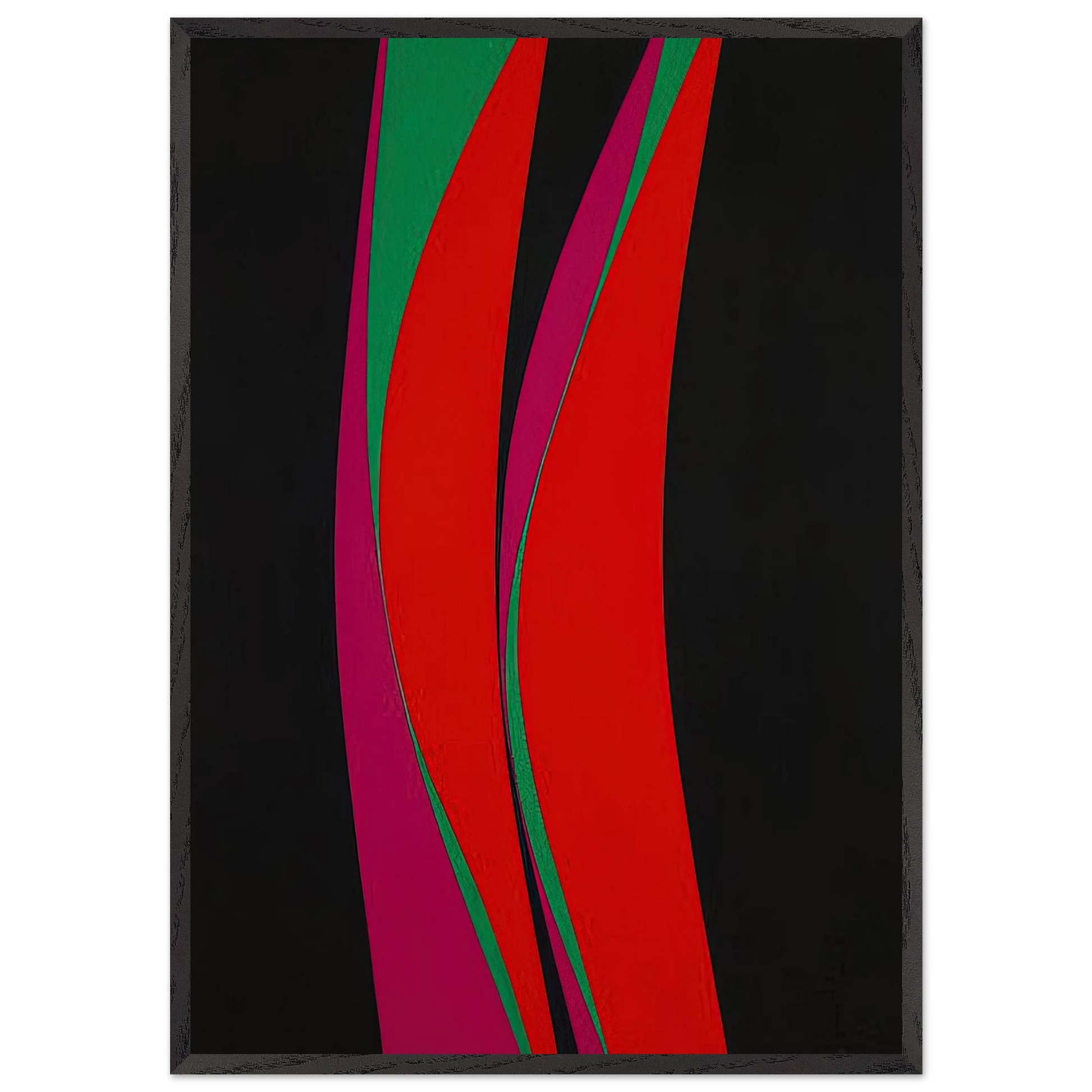Untitled February 4 - 1967 - Lorser Feitelson Framed Art Print – Black Wooden Frame - Default Title - -Framed Art Print