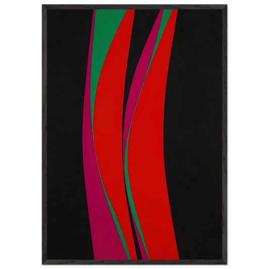 Untitled February 4 - 1967 - Lorser Feitelson Framed Art Print – Black Wooden Frame - Default Title - -Framed Art Print