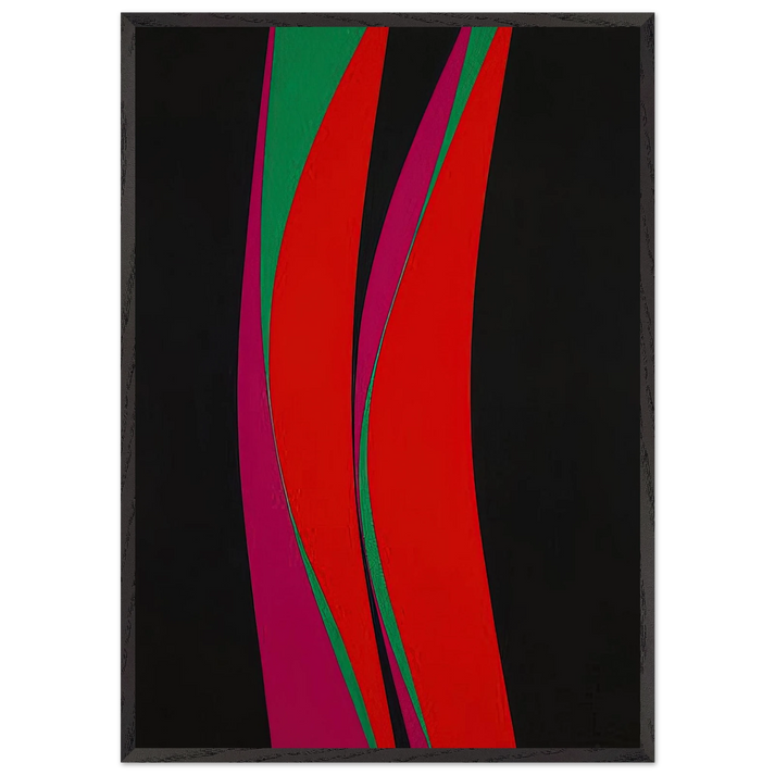 Untitled February 4 - 1967 - Lorser Feitelson 70x100 cm / 28x40 inches Framed Art Print – Black Wooden Frame