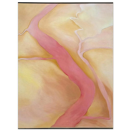Georgia O'Keeffe - It Was Yellow and Pink II Fine Art Poster - 13x18 cm / 5x7 inches