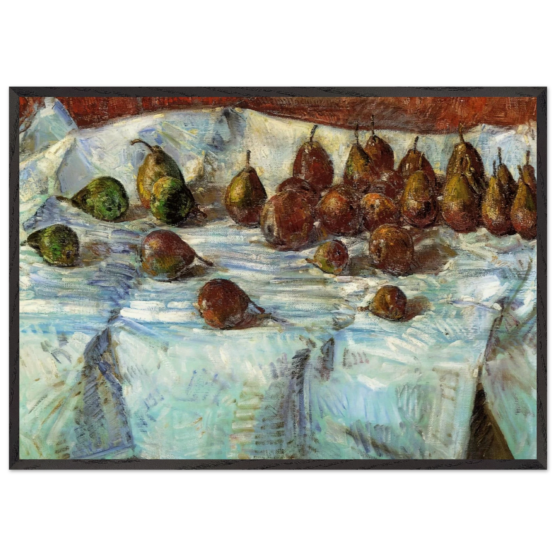 Winter Sickle Pears - Childe Hassam Framed Art Print – Black Wooden Frame - Default Title - -Framed Art Print