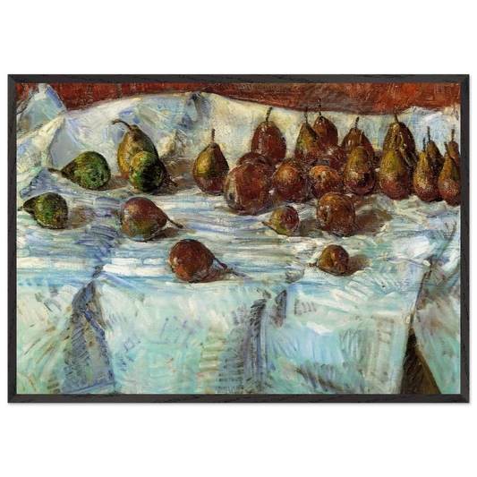 Winter Sickle Pears - Childe Hassam Framed Art Print – Black Wooden Frame - Default Title - -Framed Art Print
