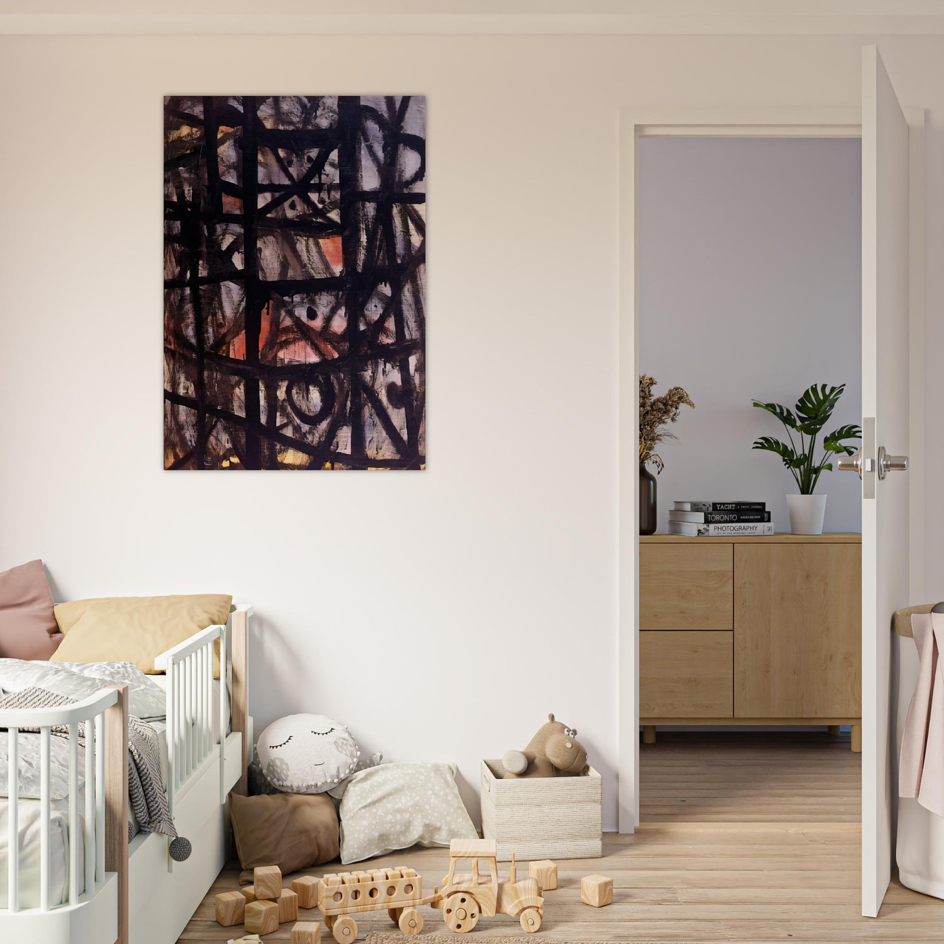 The Cage - 1954 - Adolph Gottlieb Brushed Aluminum Print - 70x100 cm / 28x40 inches | Adolph Gottlieb Aluminum Print | Adolph Gottlieb Prints