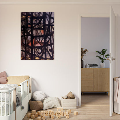 The Cage - 1954 - Adolph Gottlieb Brushed Aluminum Print - 70x100 cm / 28x40 inches | Adolph Gottlieb Aluminum Print | Adolph Gottlieb Prints