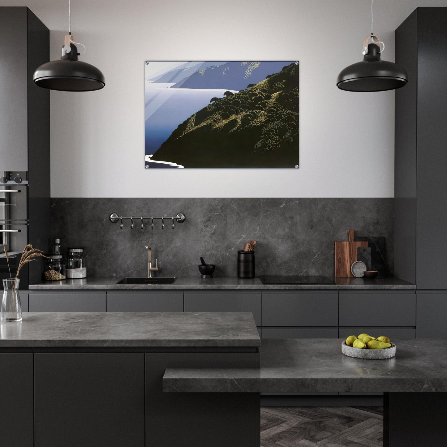 Big Sur Calm - Eyvind Earle Acrylic Print - 70x100 cm / 28x40″ inches | Eyvind Earle Wall Art | Eyvind Earle Prints