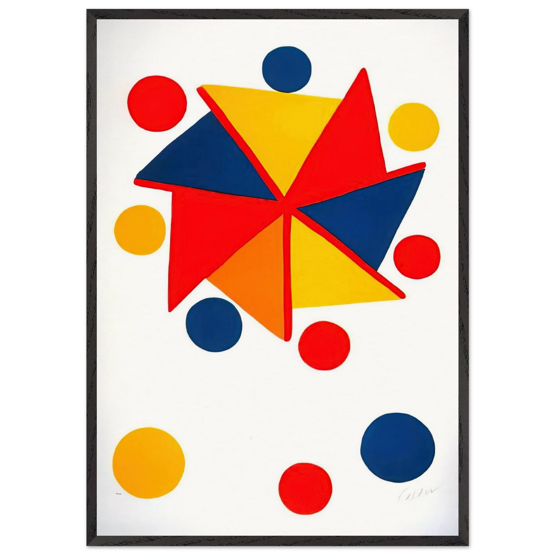 UNTITLED 1970 N1 - Alexander Calder Framed Art Print – Black Wooden Frame - Default Title - -Framed Art Print