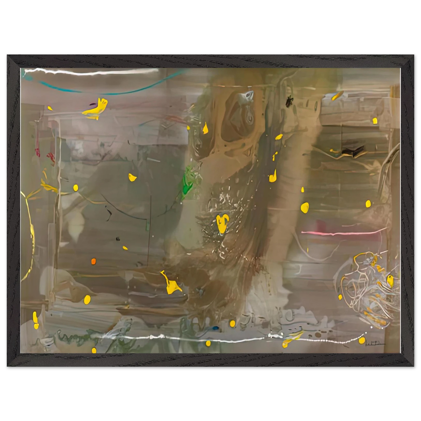 Helen Frankenthaler - Halley’s Comet, 1985- Wall Art - 30x40 cm / 12x16 inches - Premium Wooden Framed Poster With Fine Art Paper - Black frame