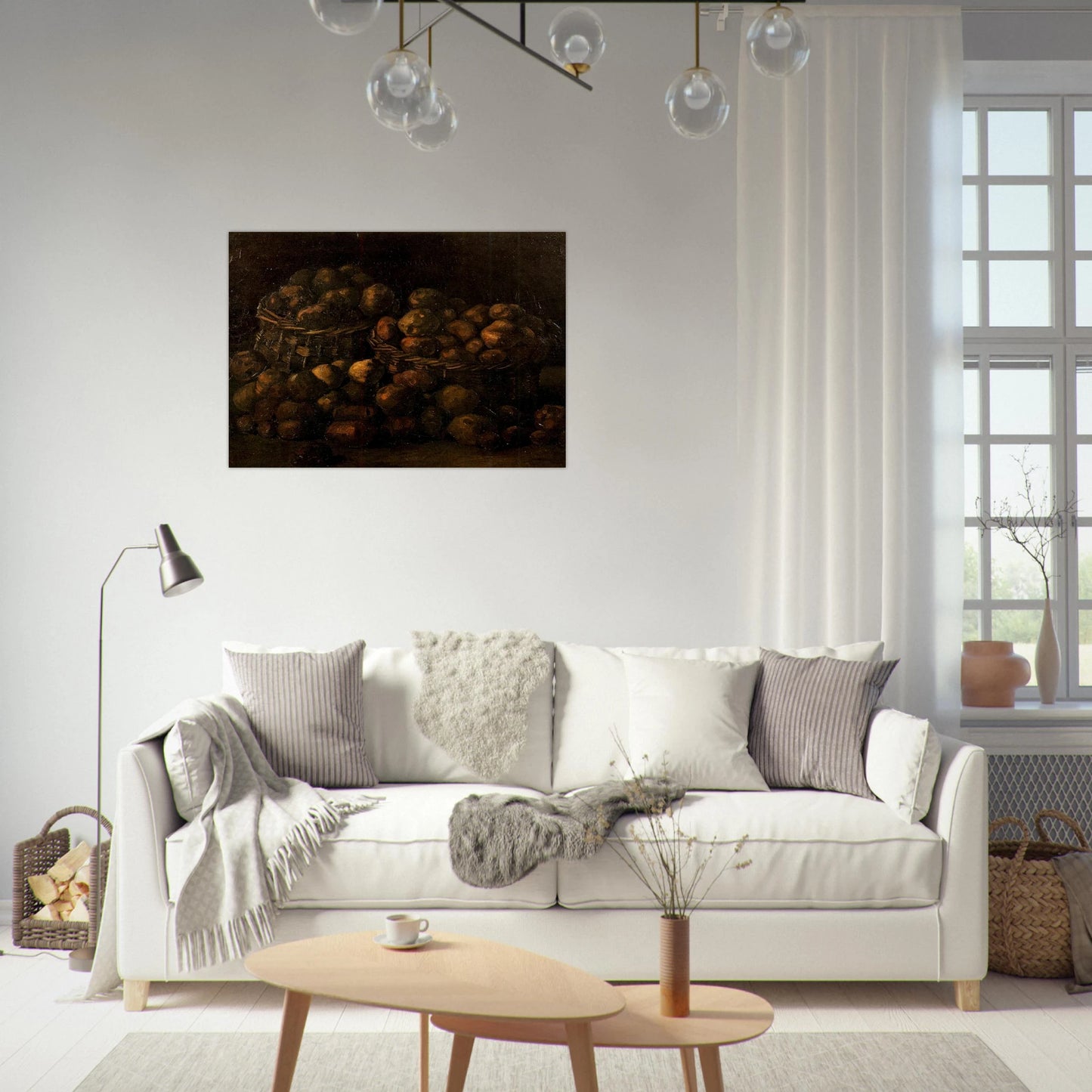 Baskets of Potatoes - Vincent van Gogh Brushed Aluminum Print - 70x100 cm / 28x40 inches | Vincent van Gogh Aluminum Print | Vincent van Gogh Prints