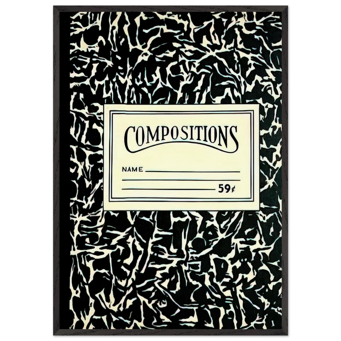 COMPOSITIONS II 1964 - Roy Lichtenstein Framed Art Print – Black Wooden Frame - Default Title - -Framed Art Print