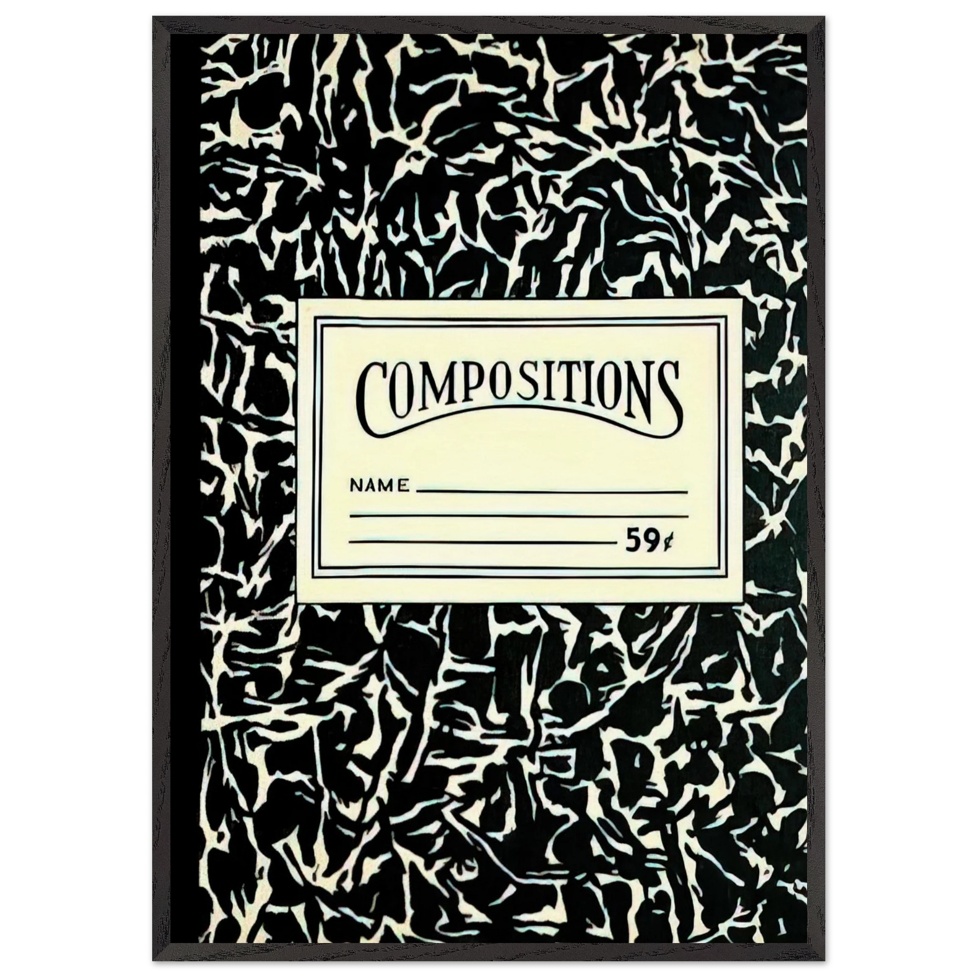 COMPOSITIONS II 1964 - Roy Lichtenstein Framed Art Print – Black Wooden Frame - Default Title - -Framed Art Print