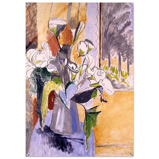 BOUQUET OF FLOWERS ON A VERANDA 1912 - Henri Matisse Acrylic Print - 70x100 cm / 28x40″ inches | Henri Matisse Wall Art | Henri Matisse Prints
