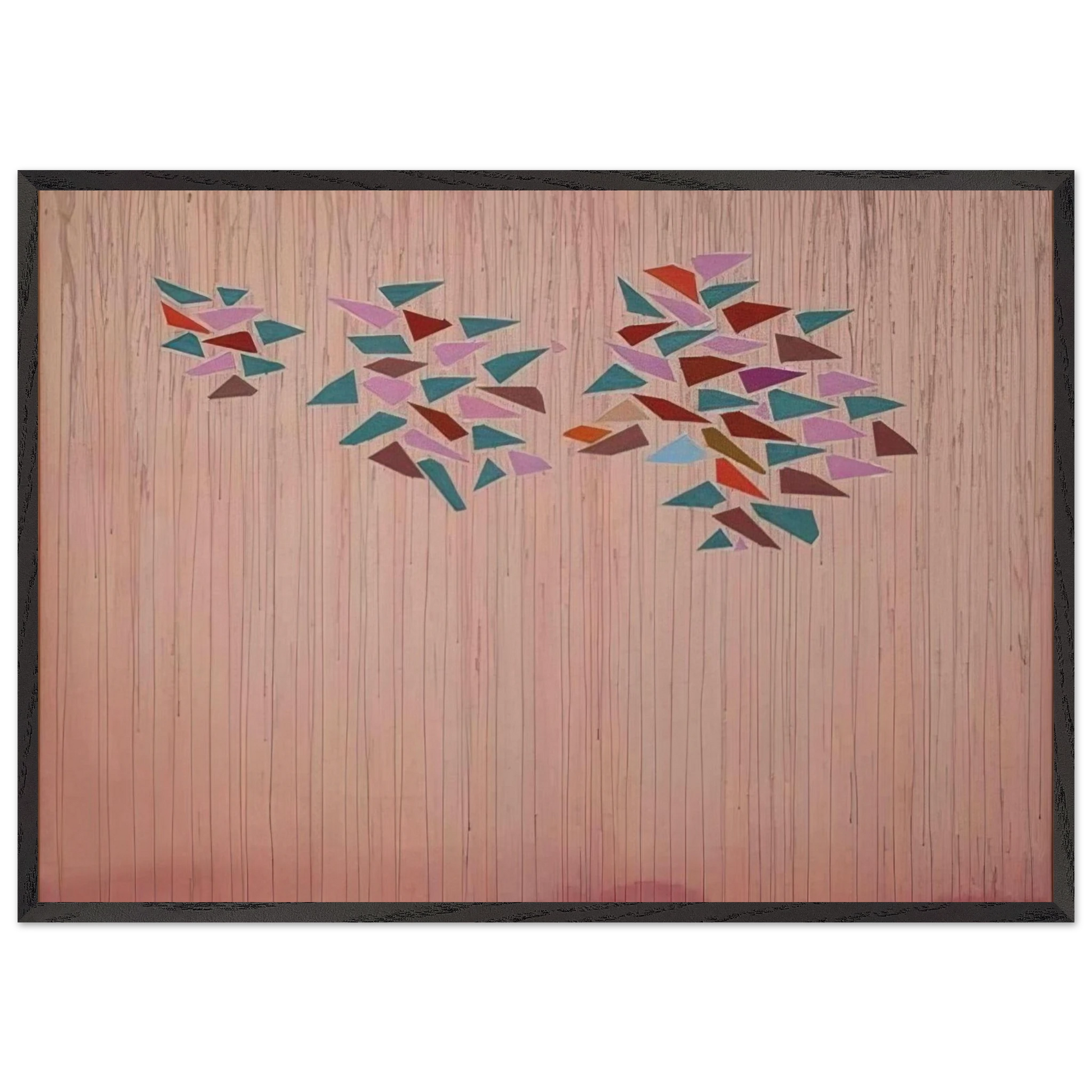 Colors on Gray Pink - 1976 - Robert Goodnough Framed Art Print – Black Wooden Frame - Default Title - -Framed Art Print