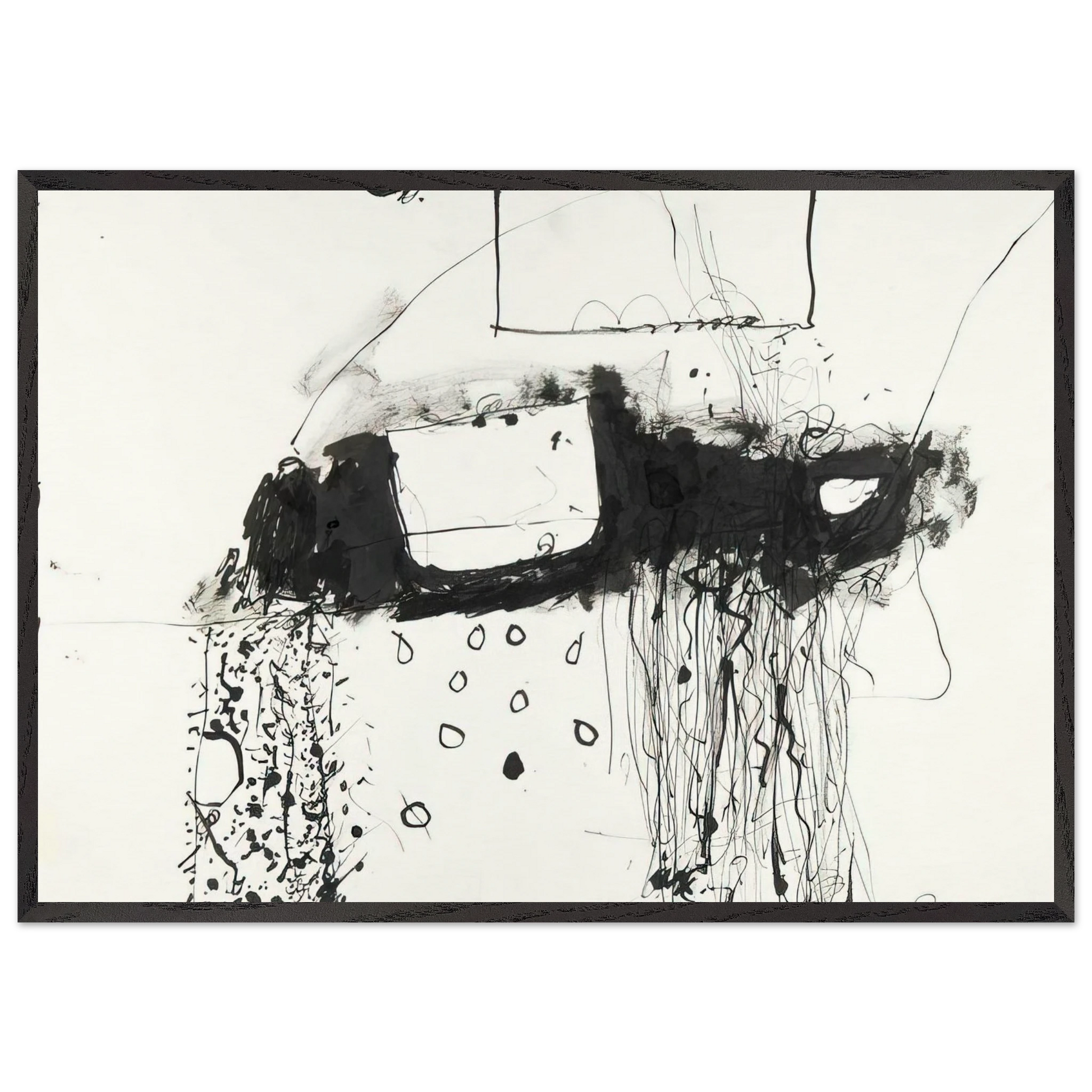 Boxcar - 1981 - Gene Davis Framed Art Print – Black Wooden Frame - Default Title - -Framed Art Print