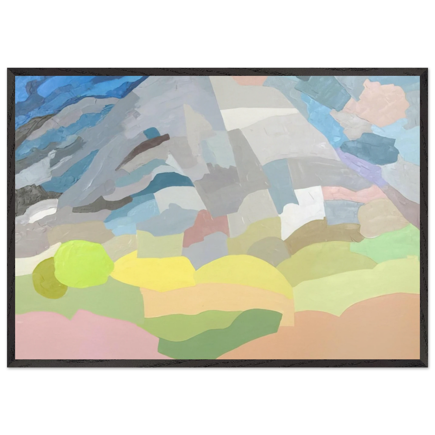 Mount Tamalpais - 1985 - Etel Adnan Framed Art Print – Black Wooden Frame - Default Title - -Framed Art Print