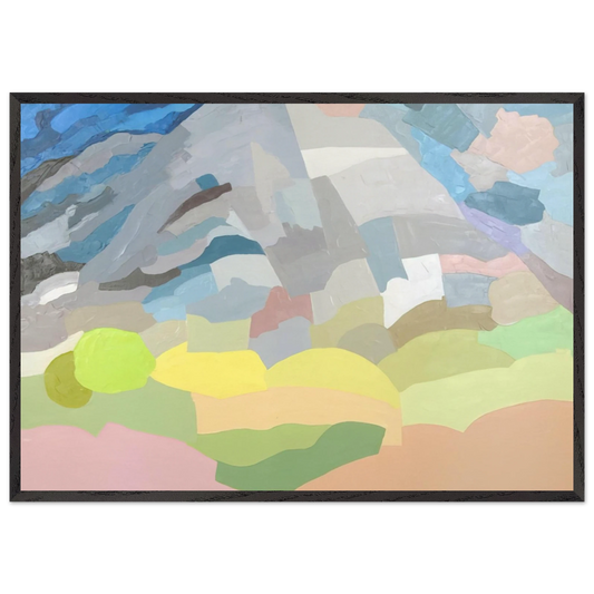 Mount Tamalpais - 1985 - Etel Adnan Framed Art Print – Black Wooden Frame - Default Title - -Framed Art Print