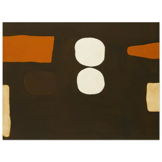 William Scott - Dark Brown, Orange and White - 1963 Fine Art Poster - Default Title