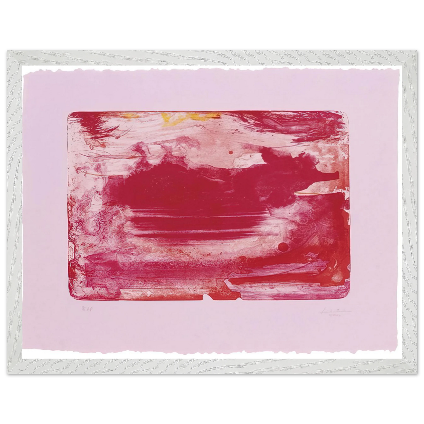 Helen Frankenthaler - The Red Sea - 1982 Wall art - 30x40 cm / 12x16 inches - Premium Wooden Framed Poster With Fine Art Paper - Black frame