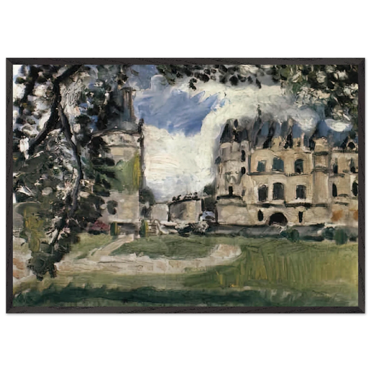 CHATEAU DE CHENONCEAUX 1917 - Henri Matisse 70x100 cm / 28x40 inches Framed Art Print – Black Wooden Frame