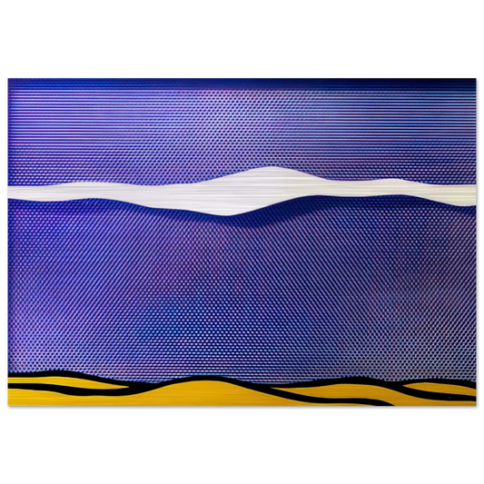 ARCTIC LANDSCAPE 1964 - Roy Lichtenstein Brushed Aluminum Print - 70x100 cm / 28x40 inches | Roy Lichtenstein Aluminum Print | Roy Lichtenstein Prints