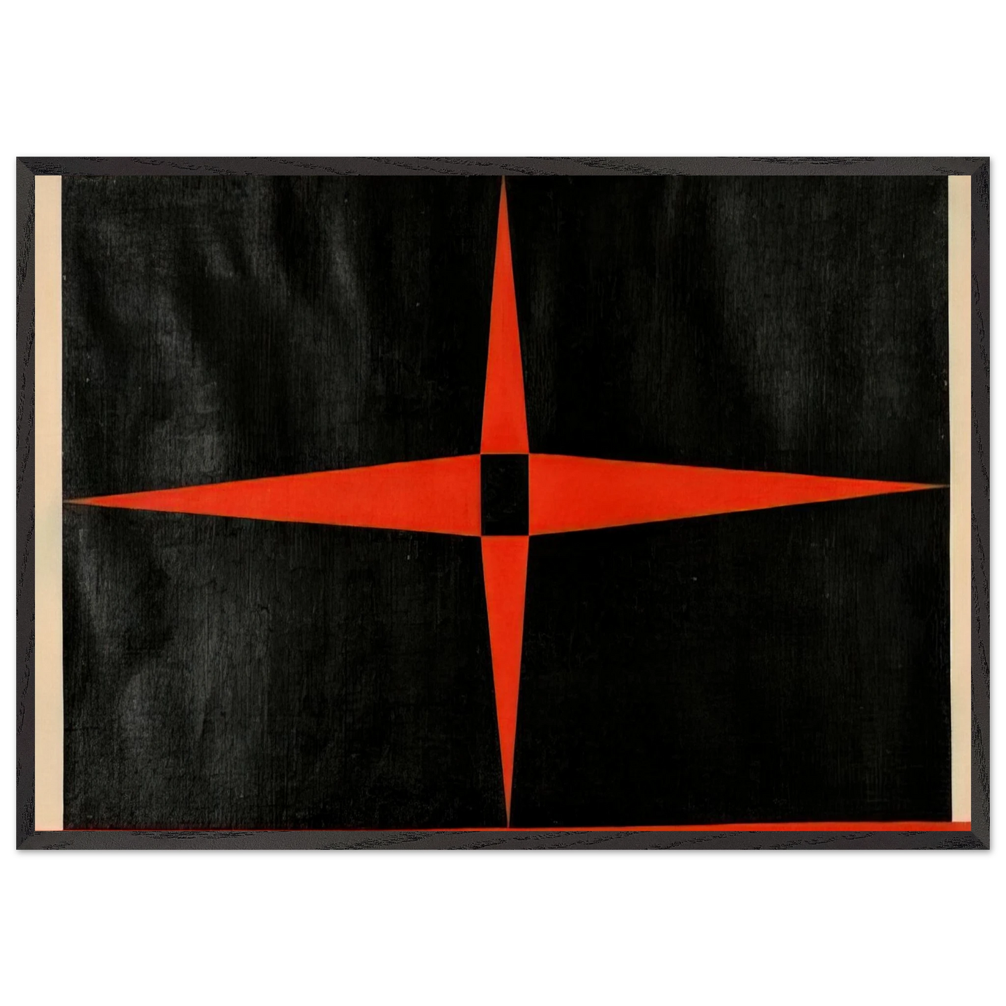 Red Star - 1949 - Carmen Herrera Framed Art Print – Black Wooden Frame - Default Title - -Framed Art Print