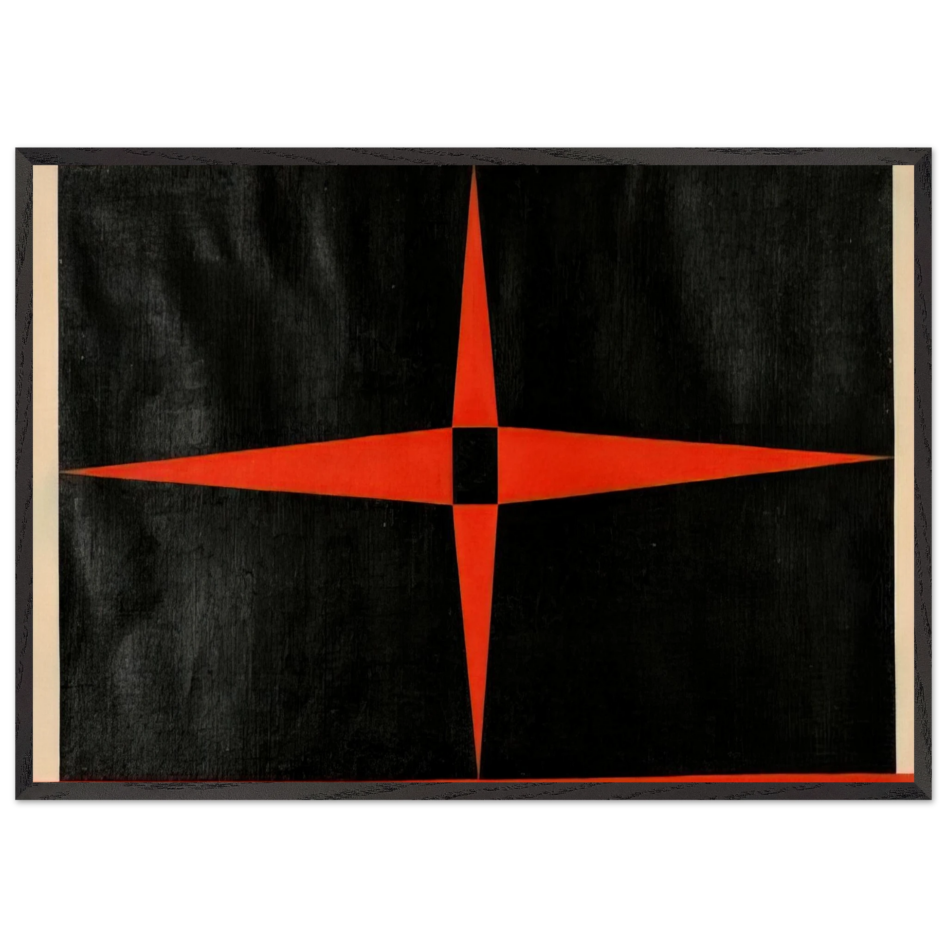 Red Star - 1949 - Carmen Herrera Framed Art Print – Black Wooden Frame - Default Title - -Framed Art Print