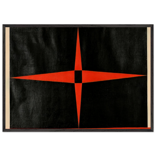 Red Star - 1949 - Carmen Herrera Framed Art Print – Black Wooden Frame - Default Title - -Framed Art Print