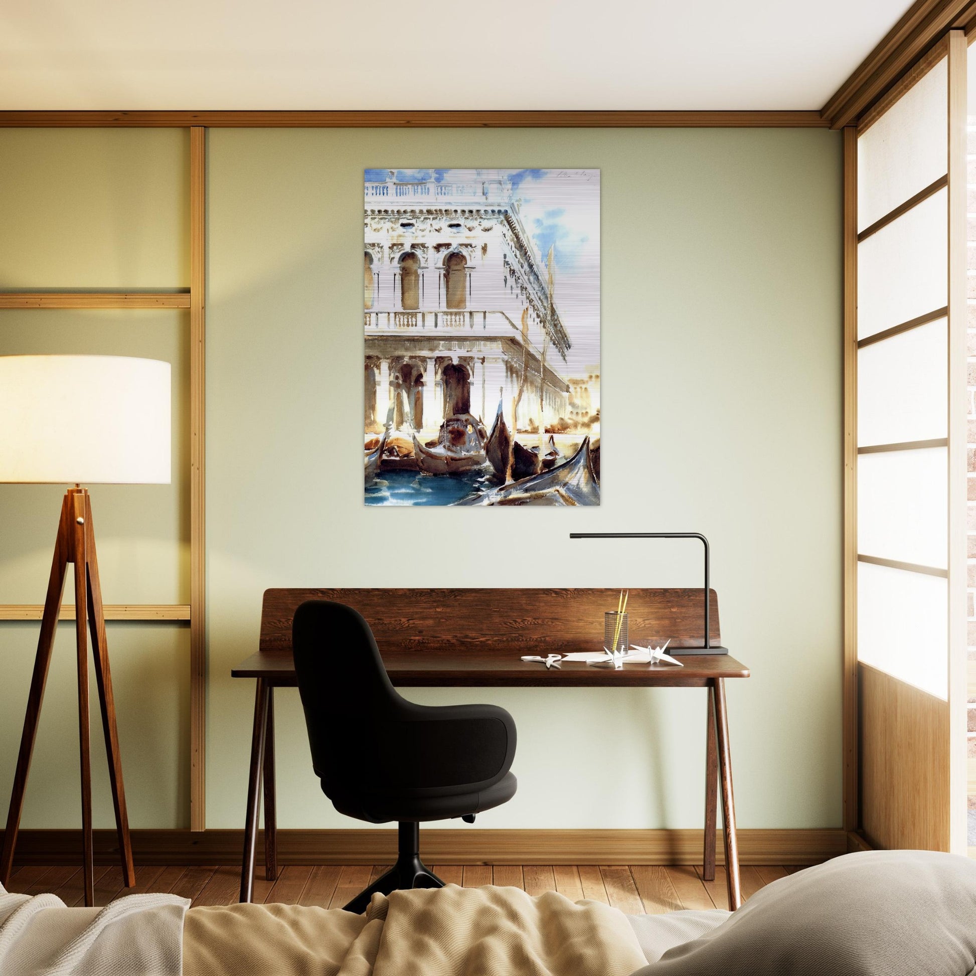 The Libreria - John Singer Sargent Brushed Aluminum Print - 70x100 cm / 28x40 inches | John Singer Sargent Aluminum Print | John Singer Sargent Prints