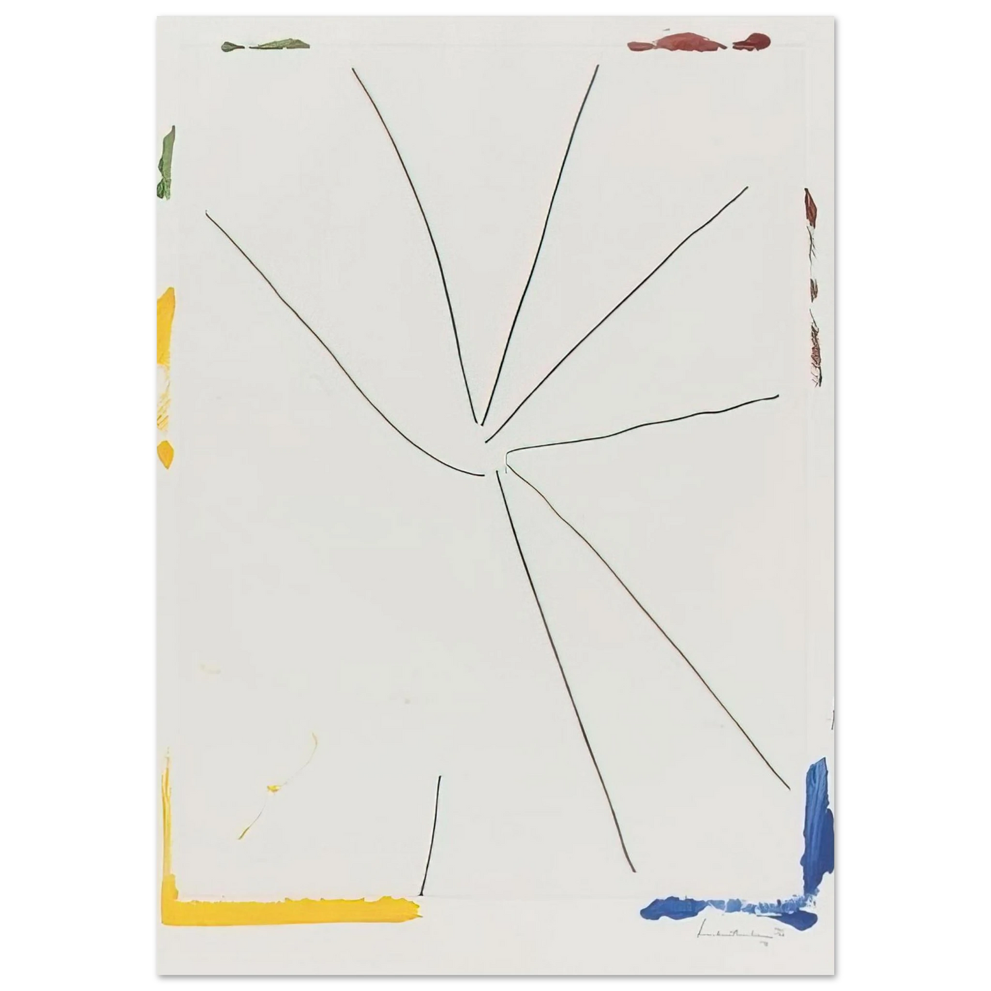 Helen Frankenthaler - Free Wheeling - 1971 Wall art - 27x35 cm / 11x14 Inches - Premium Wooden Framed Poster With Fine Art Paper - Wood frame