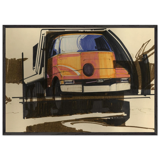 Syd Mead N14 - Syd Mead Framed Art Print – Black Wooden Frame - Default Title - -Framed Art Print