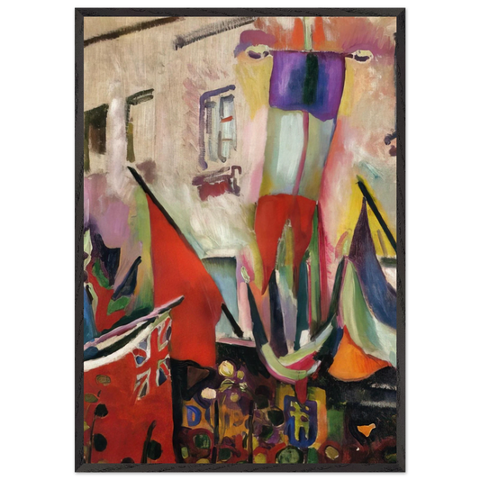 FLAGS 1906 - Raoul Dufy Framed Art Print – Black Wooden Frame - Default Title - -Framed Art Print