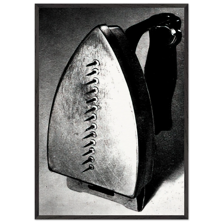 THE GIFT 1921 - Man Ray 70x100 cm / 28x40 inches Framed Art Print – Black Wooden Frame