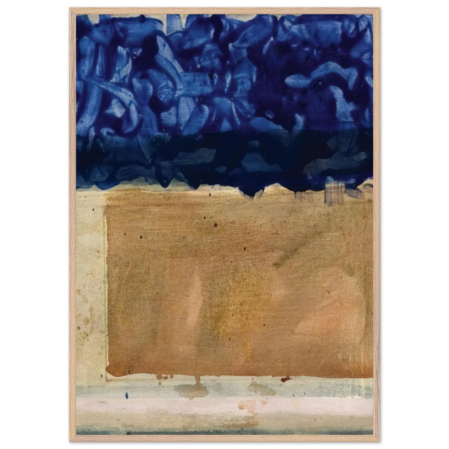 Helen Frankenthaler - Shoreline - 1952 Wall art - 45x60 cm / 18x24 inches - Premium Wooden Framed Poster With Fine Art Paper - Black frame