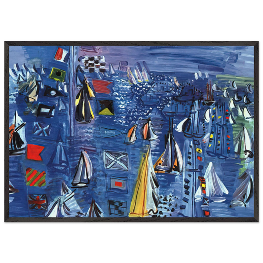 REGATTA AT COWES 1934 - Raoul Dufy Framed Art Print – Black Wooden Frame - Default Title - -Framed Art Print
