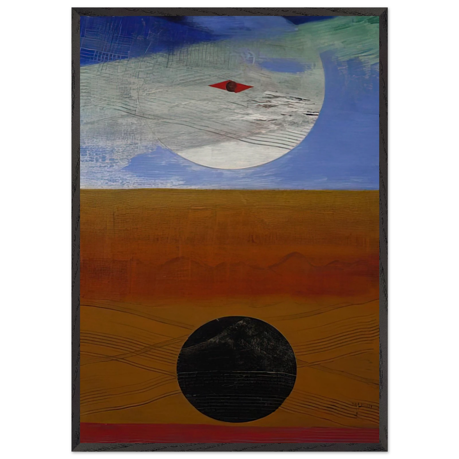 Sea and Sun - Max Ernst Framed Art Print – Black Wooden Frame - Default Title - -Framed Art Print