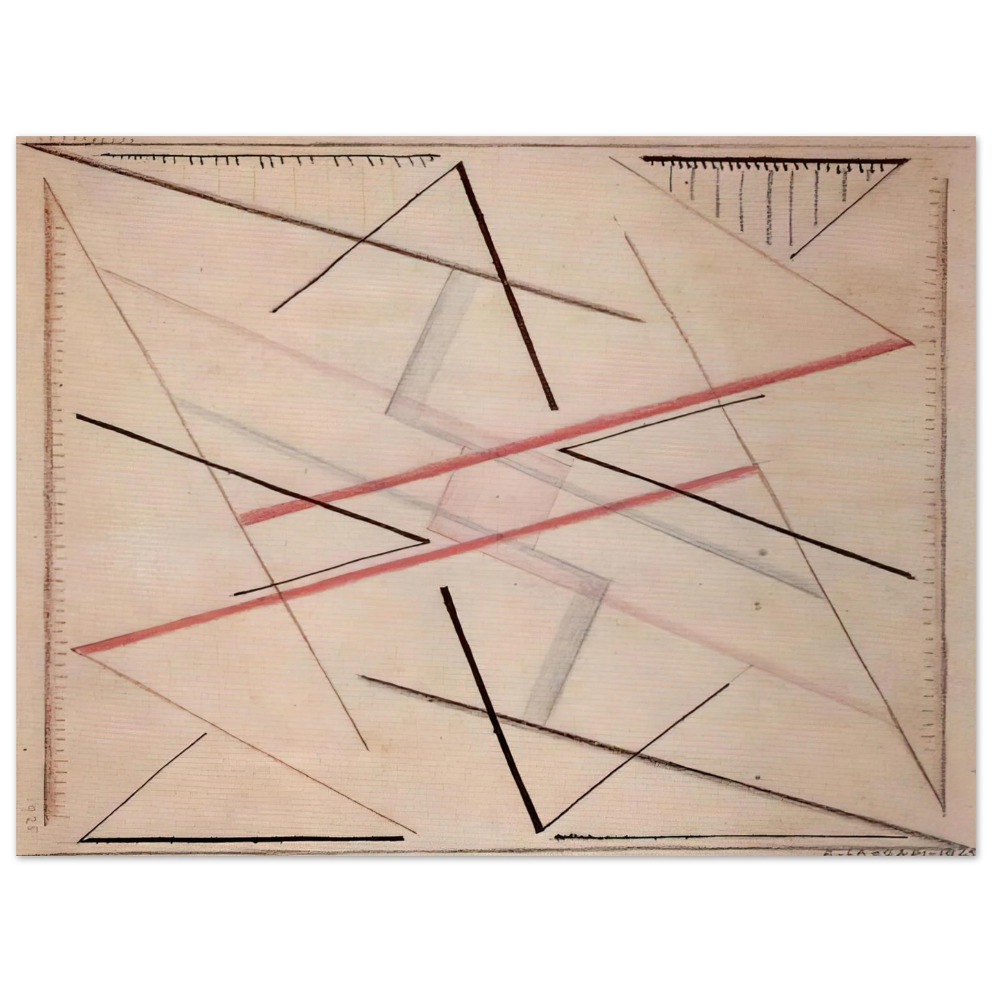 Bice Lazzari - Astrazione di una linea n. 2, disegno - 1925 Fine Art Poster - Default Title