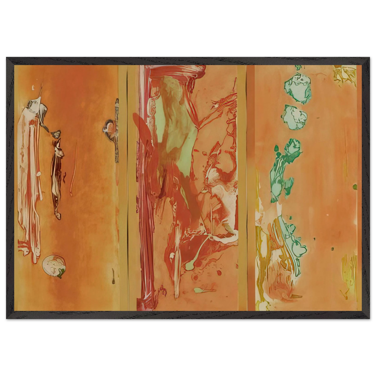Helen Frankenthaler - Gateway - 1988 Wall art - 30x45 cm / 12x18 inches - Premium Wooden Framed Poster With Fine Art Paper - Wood frame