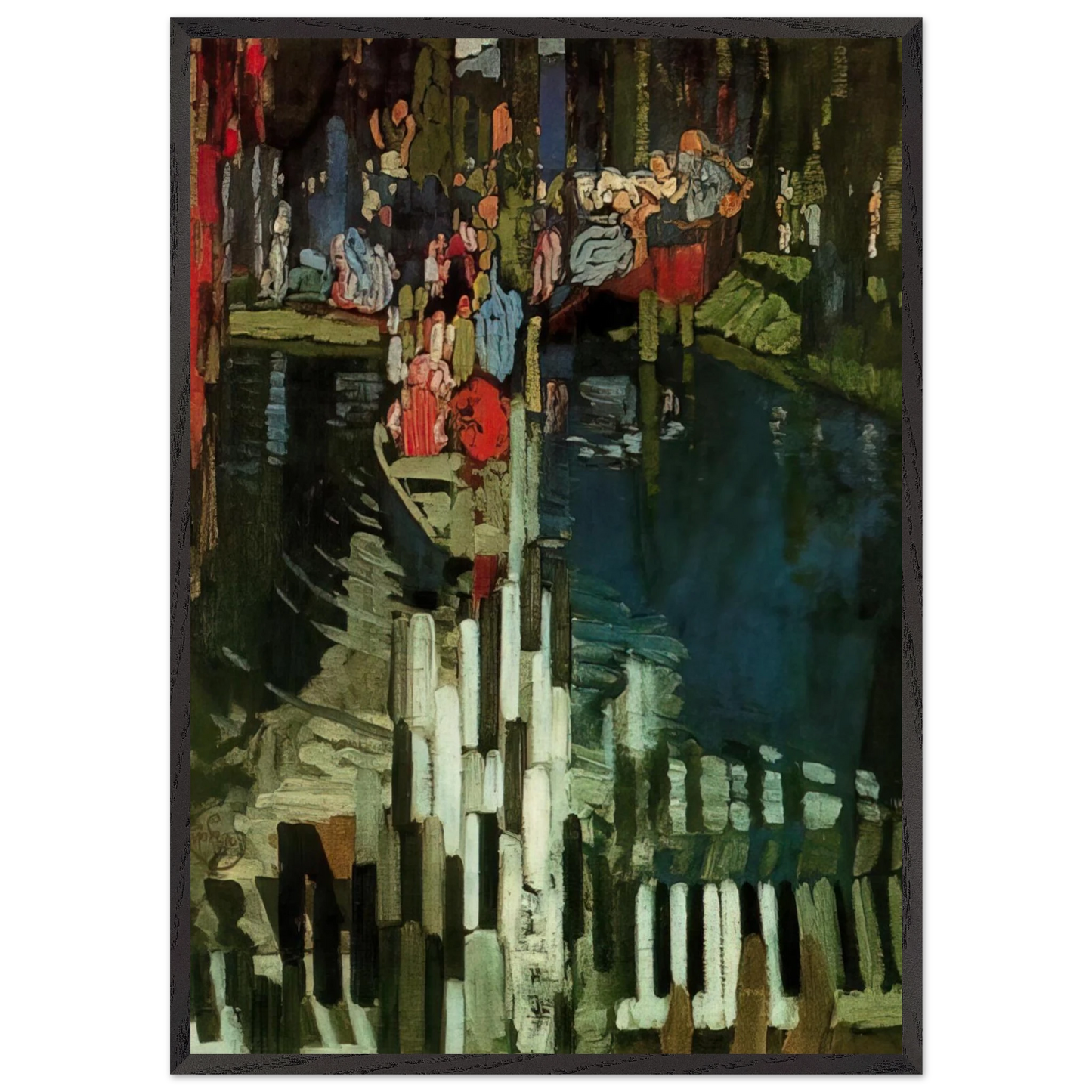 Piano Keys Lake - Frantisek Kupka Framed Art Print – Black Wooden Frame - Default Title - -Framed Art Print