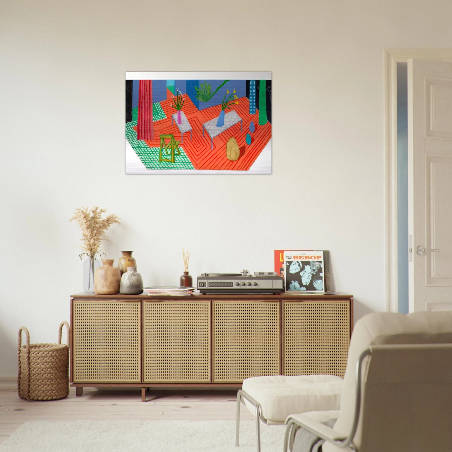 David Hockney - David Hockney Brushed Aluminum Print - 70x100 cm / 28x40 inches | David Hockney Aluminum Print | David Hockney Prints