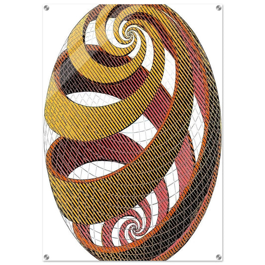 SPHERE SPIRALS - MC Escher Acrylic Print - 70x100 cm / 28x40″ inches | Maurits Cornelis Escher Prints