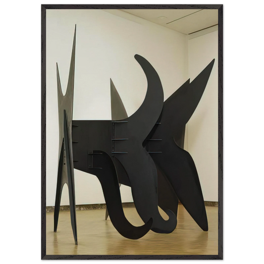 THE X AND ITS TAILS 1967 - Alexander Calder Framed Art Print – Black Wooden Frame - Default Title - -Framed Art Print