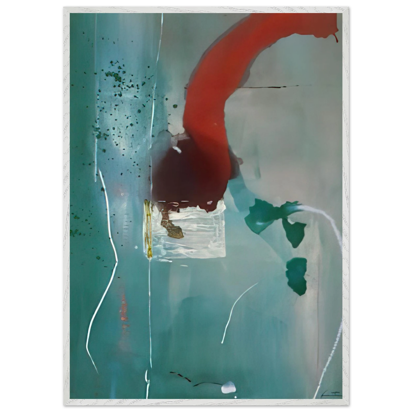 Helen Frankenthaler - Square One - 1985 Wall art - A2 (42 x 59.4  cm) - Premium Wooden Framed Poster With Fine Art Paper - Wood frame