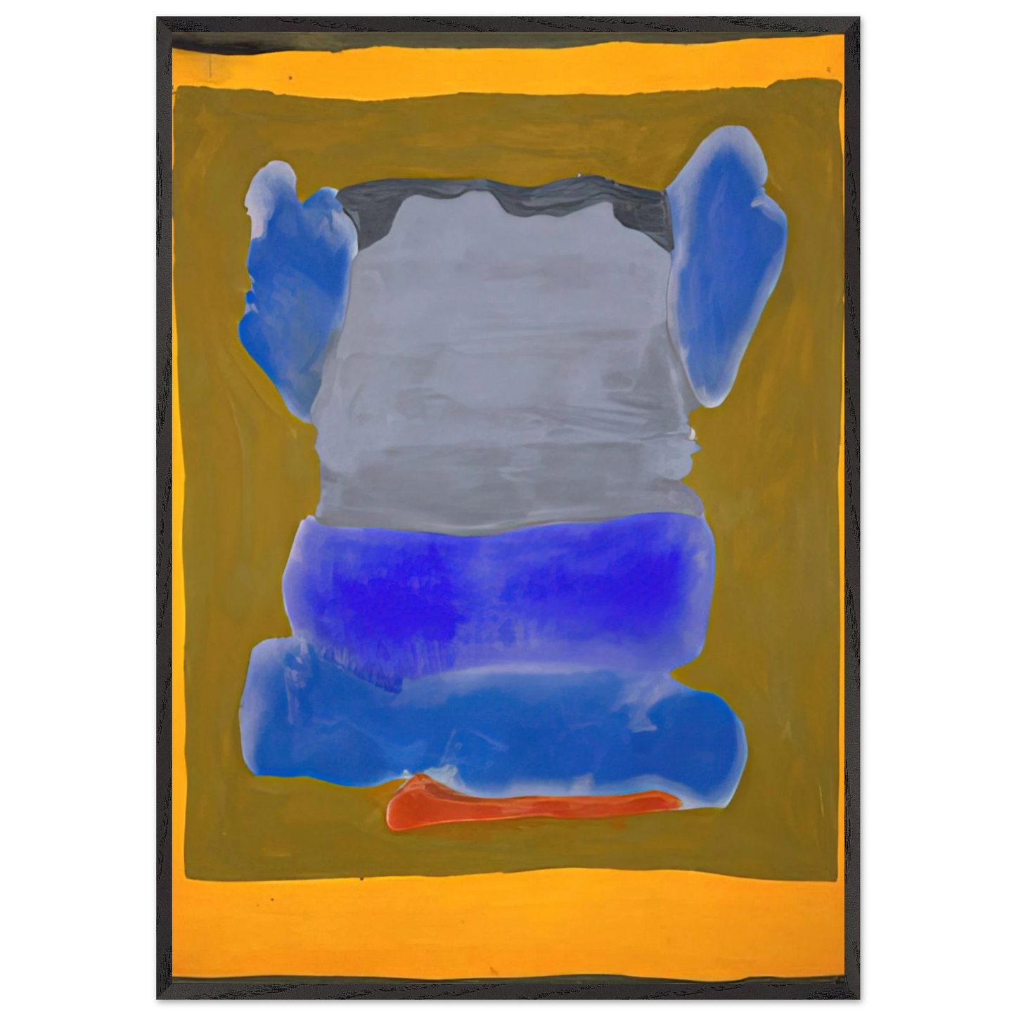 Helen Frankenthaler - Buddha s Court - 1964 Wall art - 15x20 cm / 6x8 inches - Premium Wooden Framed Poster With Fine Art Paper - Black frame