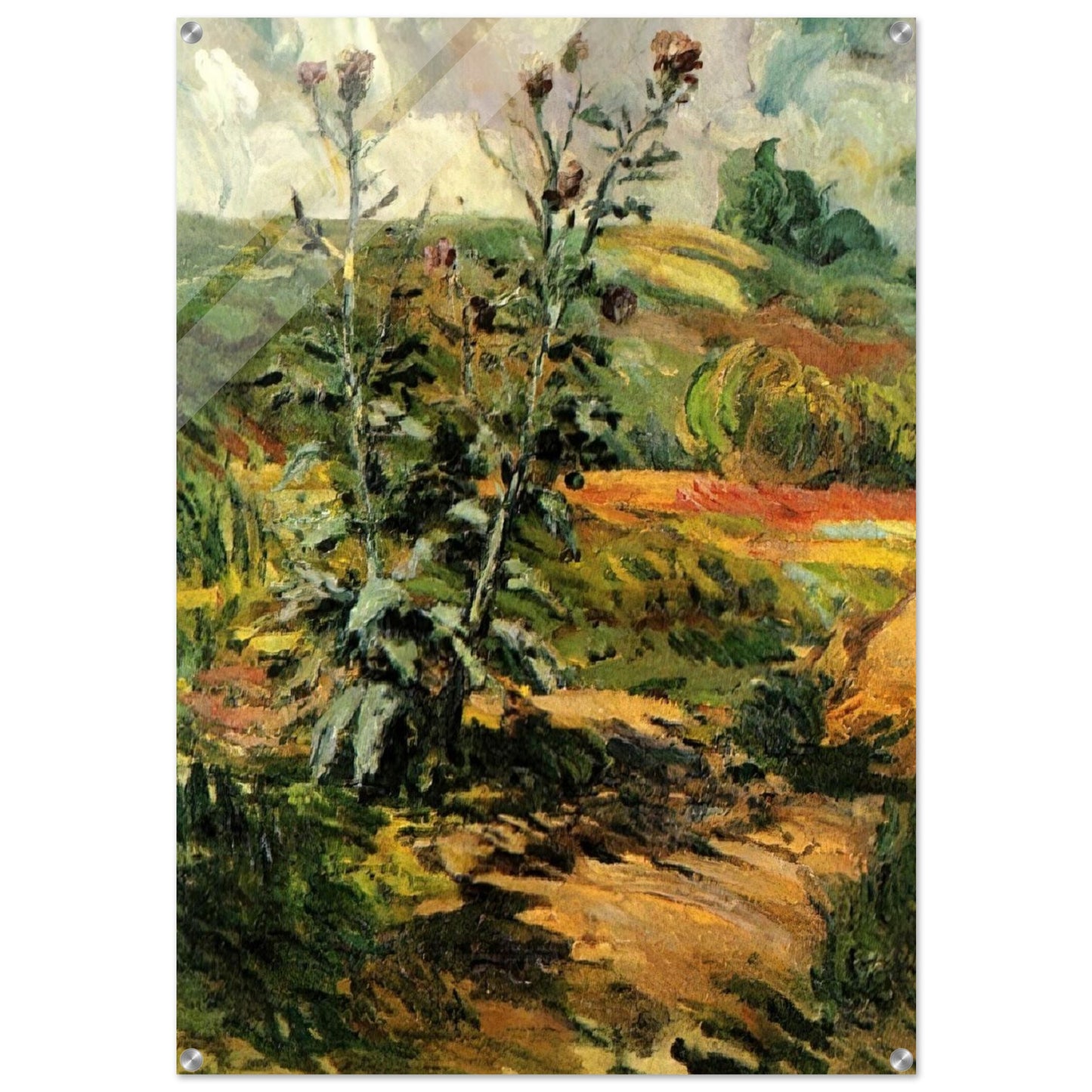 Two Thistles - Vincent van Gogh Acrylic Print - 70x100 cm / 28x40″ inches | Vincent van Gogh Wall Art | Vincent van Gogh Prints